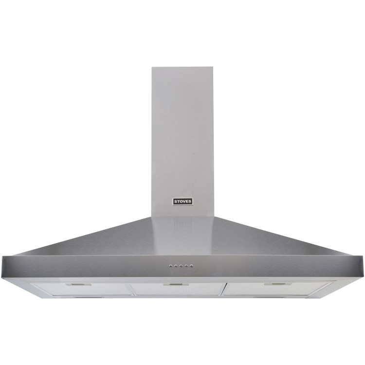 Stoves Sterling S900 90cm Chimney Cooker Hood - Stainless Steel