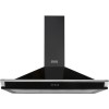 Stoves Richmond S1000 100cm Chimney Cooker Hood With Rail - Black