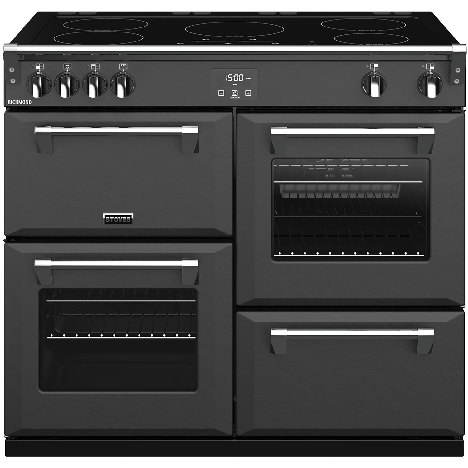 Stoves Richmond S1000Ei 100cm Electric Range Cooker With Induction Hob Anthrac 5052263102552