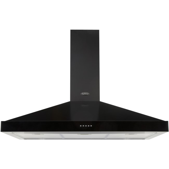 Belling Farmhouse 90cm Chimney Cooker Hood Black 444410351 Appliances Direct