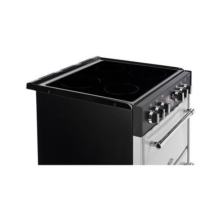 Refurbished Belling Farmhouse 60E 60cm Double Oven Electric Cooker With Ceramic Hob Silver