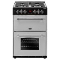 GRADE A3 - Belling Farmhouse 60DF 60cm Double Oven Dual Fuel Mini Range Cooker - Silver
