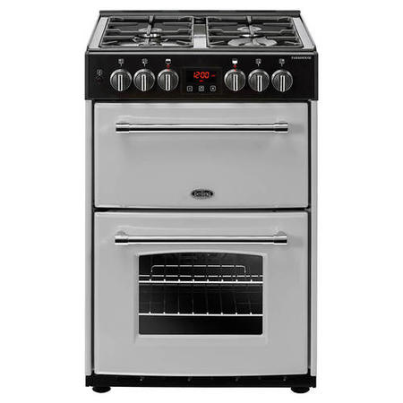 GRADE A3 - Belling Farmhouse 60DF 60cm Double Oven Dual Fuel Mini Range Cooker - Silver