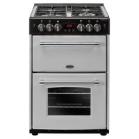 Belling Farmhouse 60G 60cm Double Oven Gas Cooker - Silver