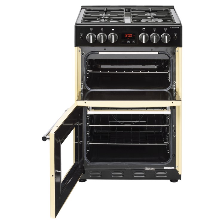 Belling Farmhouse 60G 60cm Double Oven Gas Cooker - Cream
