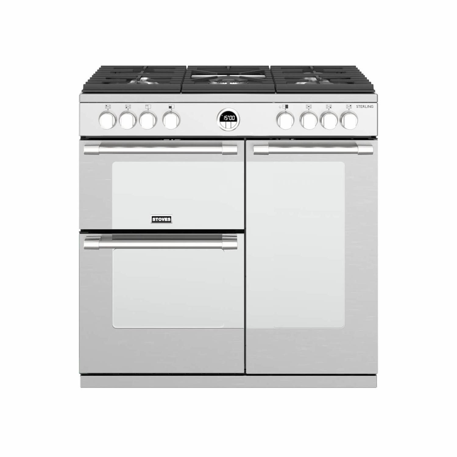 Stoves Sterling S900G 90cm Gas Range Cooker - Stainless Steel