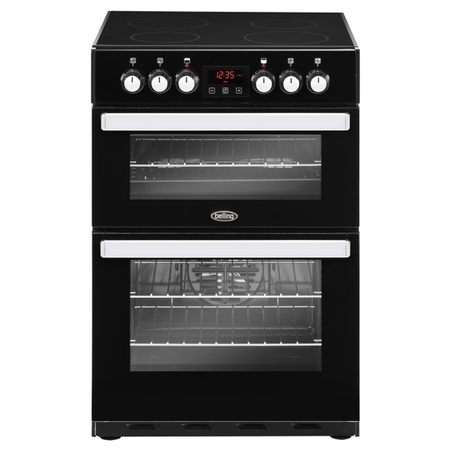Belling Cookcentre 60E 60cm Double Oven Electric Cooker - Black