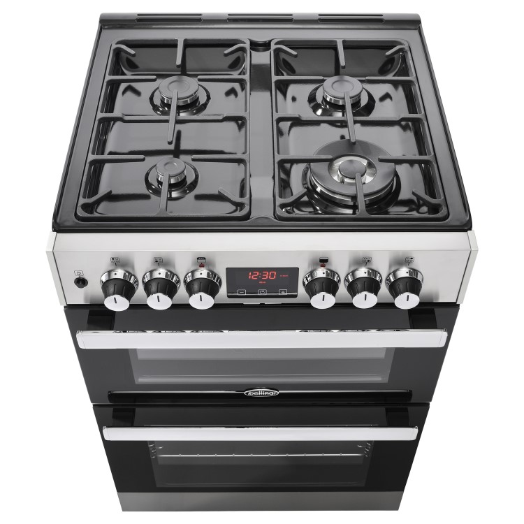 Belling 444410822 Cookcentre 60DF 60cm Dual Fuel Cooker - Stainless Steel