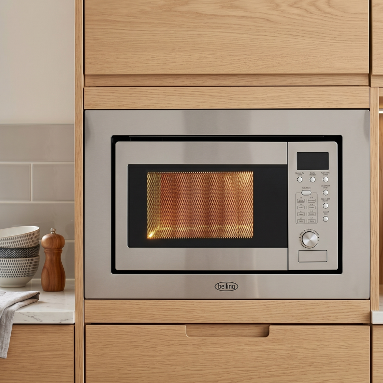 Belling 17L Built-In Microwave with Grill - Stainless Steel