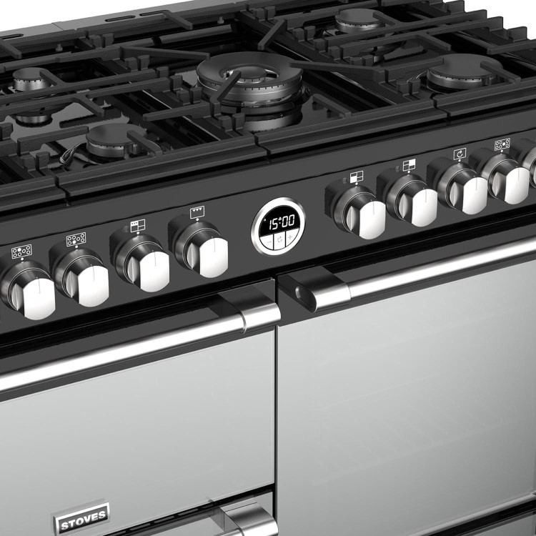 Stoves Sterling S1000DF MK22 100cm Dual Fuel Range Cooker - Black