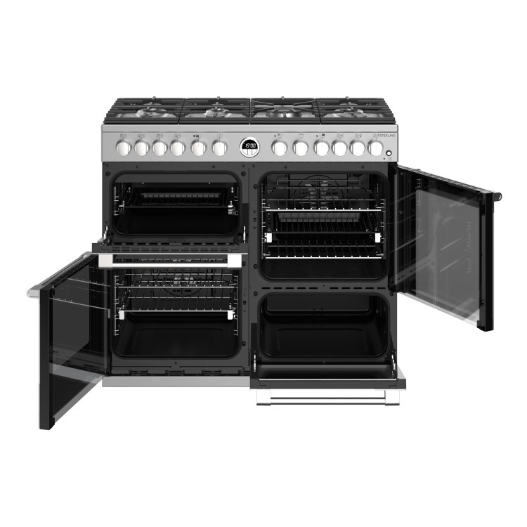 Refurbished Stoves Sterling S1000DF MK 100cm Dual Fuel Range Cooker Stainless Steel