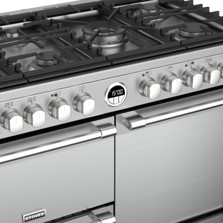 Refurbished Stoves Sterling S1000DF MK 100cm Dual Fuel Range Cooker Stainless Steel