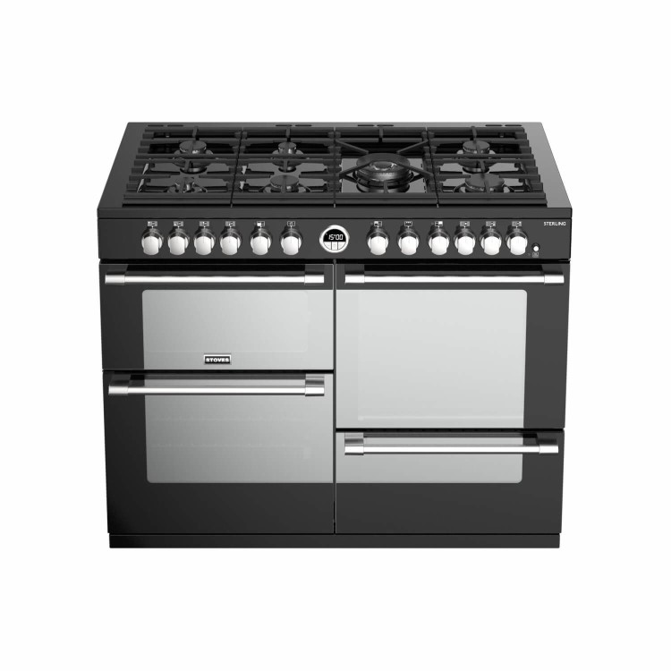 Stoves Sterling S1100DF 110cm Dual Fuel Range Cooker - Black