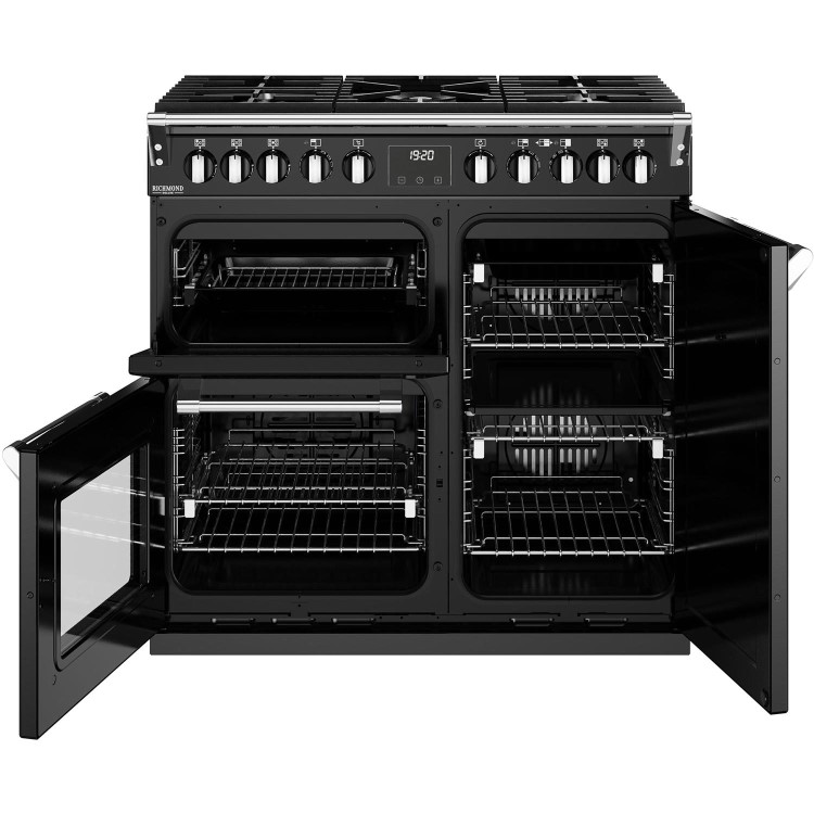 Stoves Richmond Deluxe D900DF 90cm Dual Fuel Range Cooker - Black