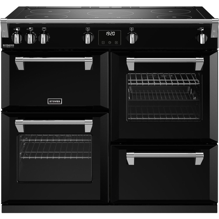 Stoves Richmond Deluxe D1000Ei 100cm Electric Range Cooker - Black