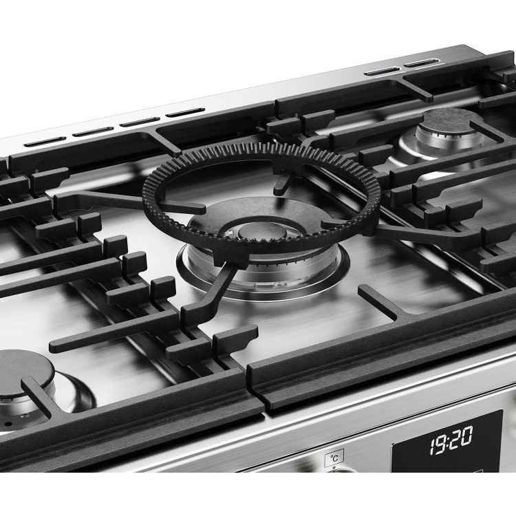 Stoves Sterling Deluxe D900DF 90cm Dual Fuel Range Cooker - Stainless Steel