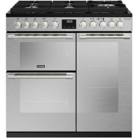 Stoves Sterling Deluxe D900DF 90cm Dual Fuel Range Cooker - Stainless Steel
