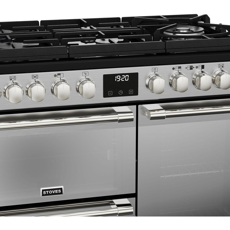 Stoves Sterling Deluxe D900DF 90cm Dual Fuel Range Cooker - Stainless Steel