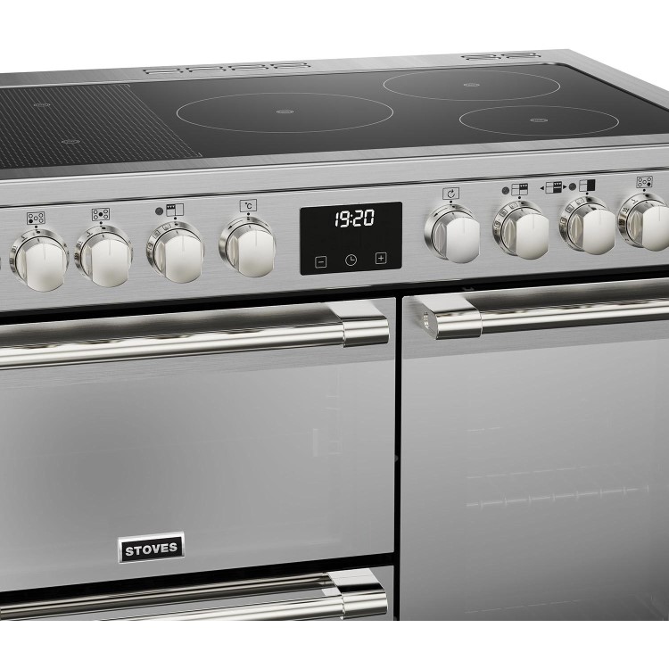 Stoves Sterling Deluxe D900Ei 90cm Electric Range Cooker - Stainless Steel