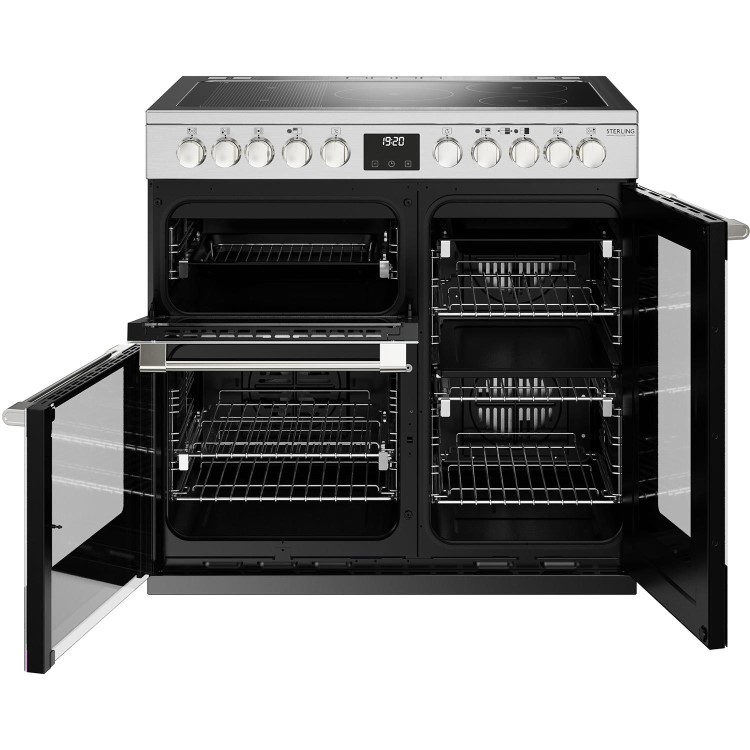 Stoves Sterling Deluxe D900Ei 90cm Electric Range Cooker - Stainless Steel
