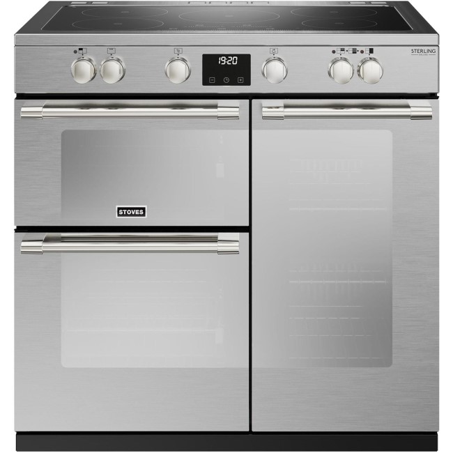 Stoves 444411465 Sterling Deluxe D900Ei TCH 90cm Electric Range Cooker - Stainless Steel