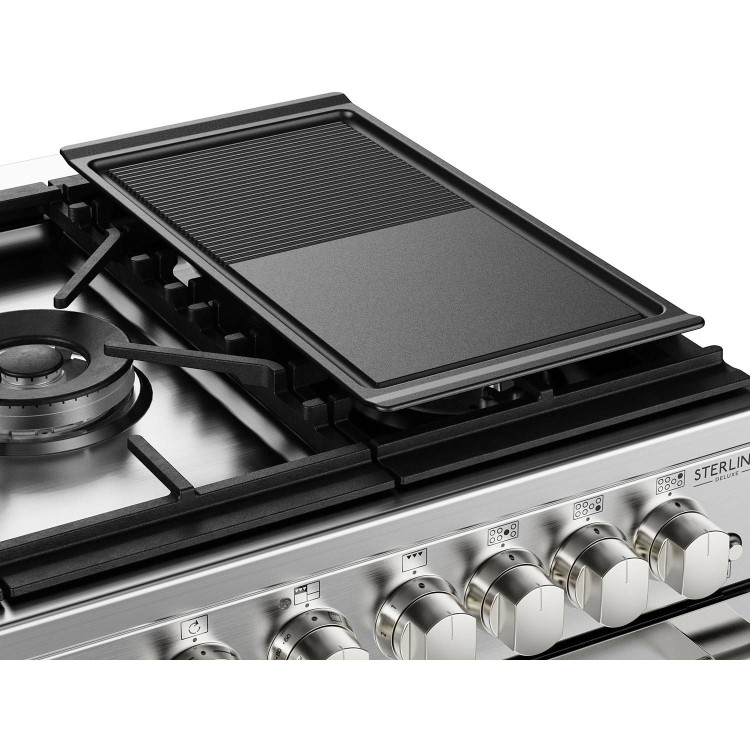 Stoves 444411467 Sterling Deluxe D1000DF 100cm Dual Fuel Range Cooker - Stainless Steel