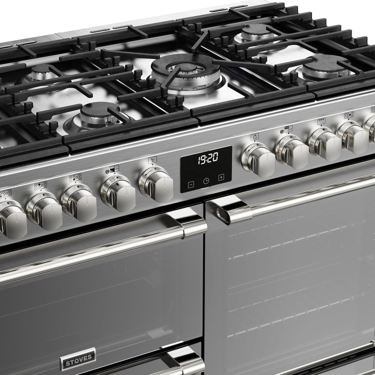 Stoves 444411467 Sterling Deluxe D1000DF 100cm Dual Fuel Range Cooker - Stainless Steel
