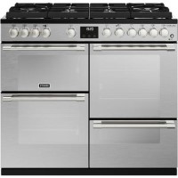 Stoves Sterling Deluxe D1000DF 100cm Dual Fuel Range Cooker - Stainless Steel