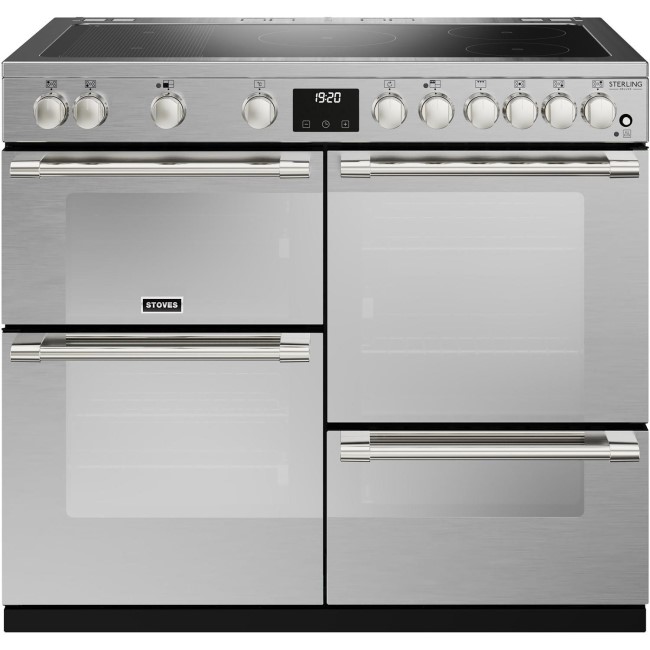 Stoves Sterling Deluxe D1000Ei RTY 100cm Electric Range Cooker - Stainless Steel