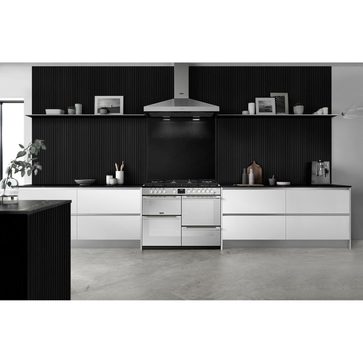 Stoves Sterling Deluxe D1100DF 110cm Dual Fuel Range Cooker - Stainless Steel