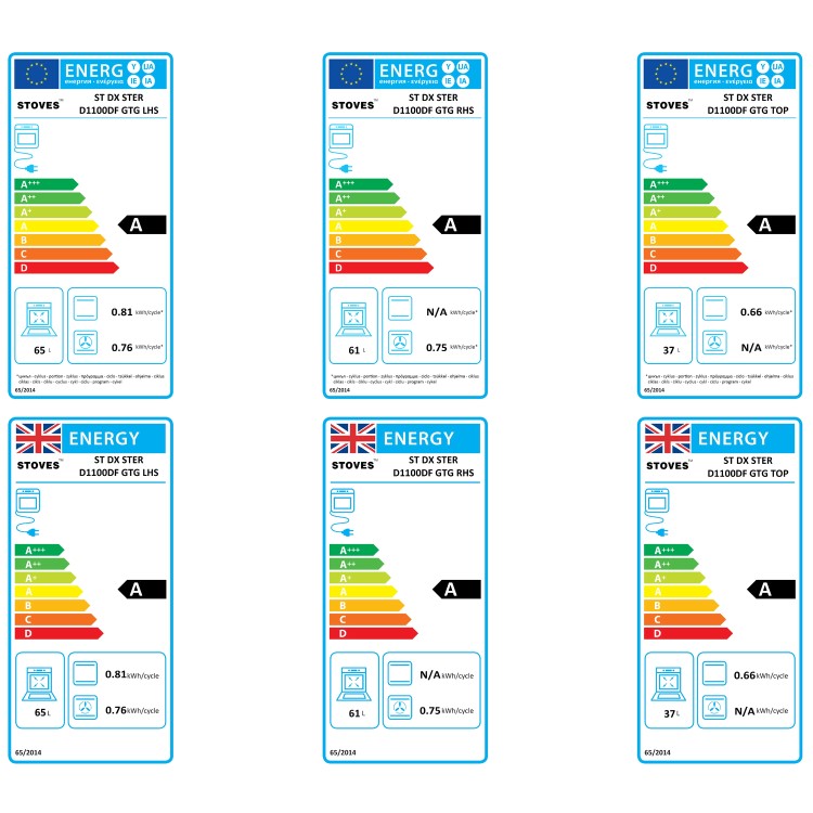Stoves Sterling Deluxe D1100DF 110cm Dual Fuel Range Cooker - Stainless Steel