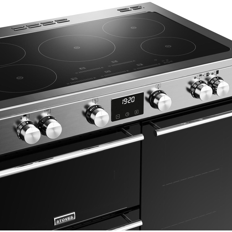 Stoves Precision Deluxe D900Ei 90cm Electric Range Cooker - Stainless Steel