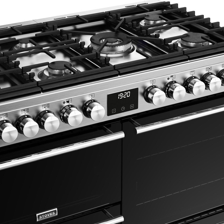 Stoves Precision Deluxe D1000DF 100cm Dual Fuel Range Cooker - Stainless Steel