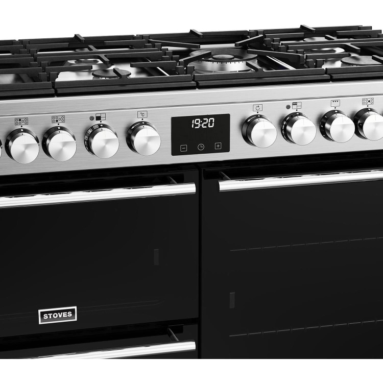 Stoves Precision Deluxe D1000DF 100cm Dual Fuel Range Cooker - Stainless Steel