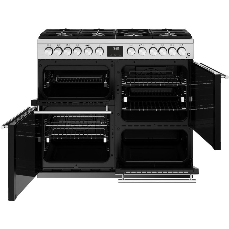 Stoves Precision Deluxe D1000DF 100cm Dual Fuel Range Cooker - Stainless Steel