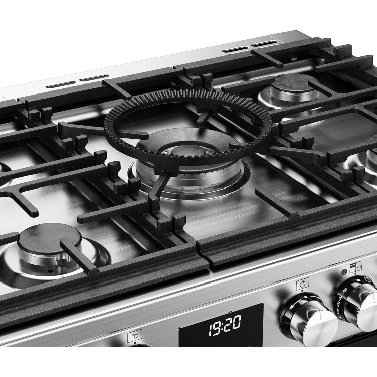 Stoves Precision Deluxe D1000DF 100cm Dual Fuel Range Cooker - Stainless Steel