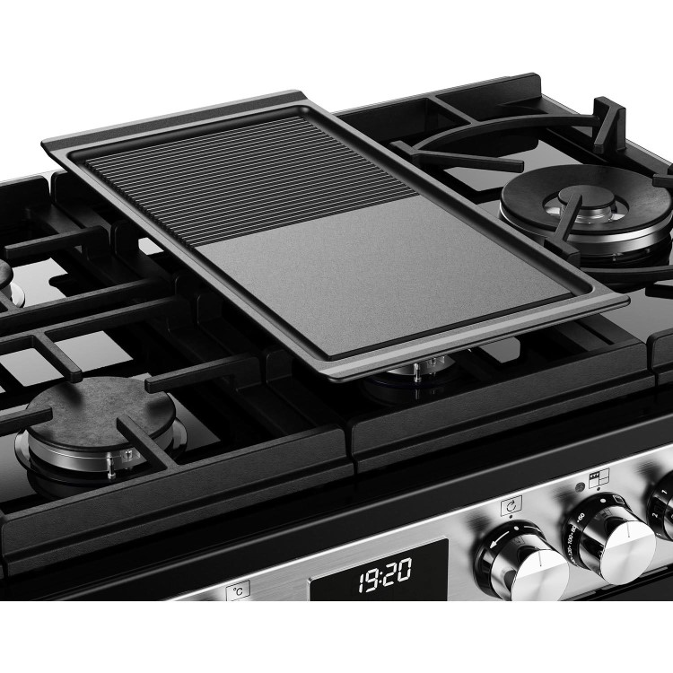 Stoves Precision Deluxe D1000DF 100cm Dual Fuel Range Cooker - Stainless Steel