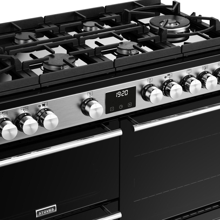 Stoves Precision Deluxe D1000DF 100cm Dual Fuel Range Cooker - Stainless Steel