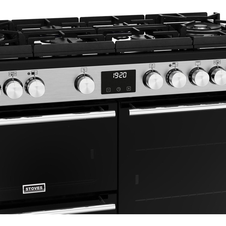 Stoves Precision Deluxe D1000DF 100cm Dual Fuel Range Cooker - Stainless Steel