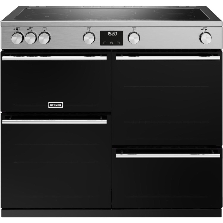 Stoves Precision Deluxe D1000Ei 100cm Electric Range Cooker - Stainless Steel