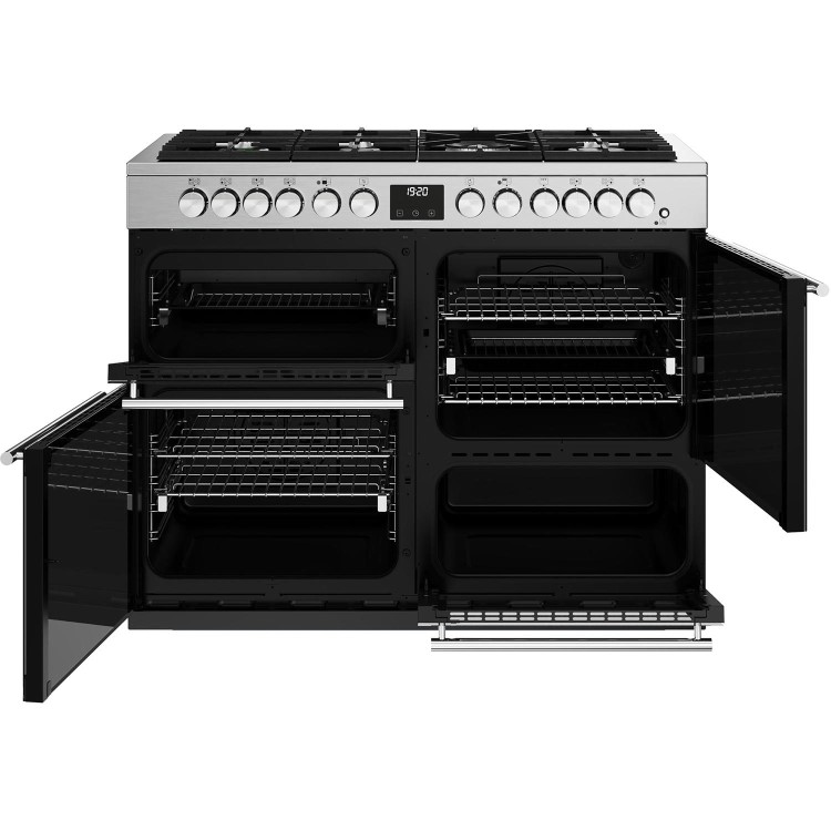 Stoves Precision Deluxe D1100DF 110cm Dual Fuel Range Cooker - Stainless Steel