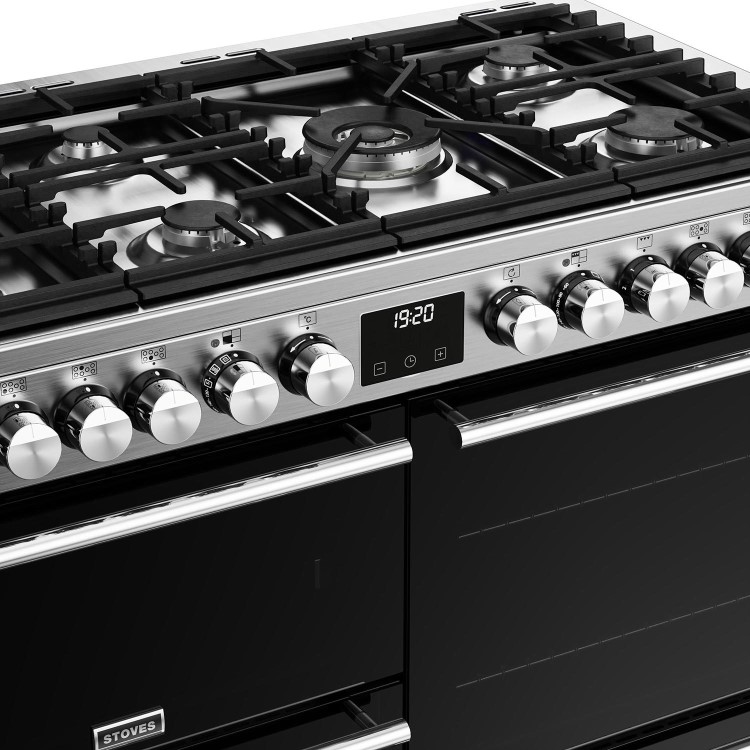 Stoves Precision Deluxe D1100DF 110cm Dual Fuel Range Cooker - Stainless Steel
