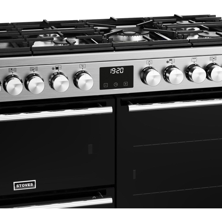 Stoves Precision Deluxe D1100DF 110cm Dual Fuel Range Cooker - Stainless Steel