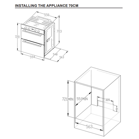 Belling 444411631 Built-Under Electric Double Oven - Stainless Steel