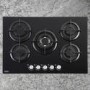 Belling 75cm 5 Burner Gas on Glass Hob - Black