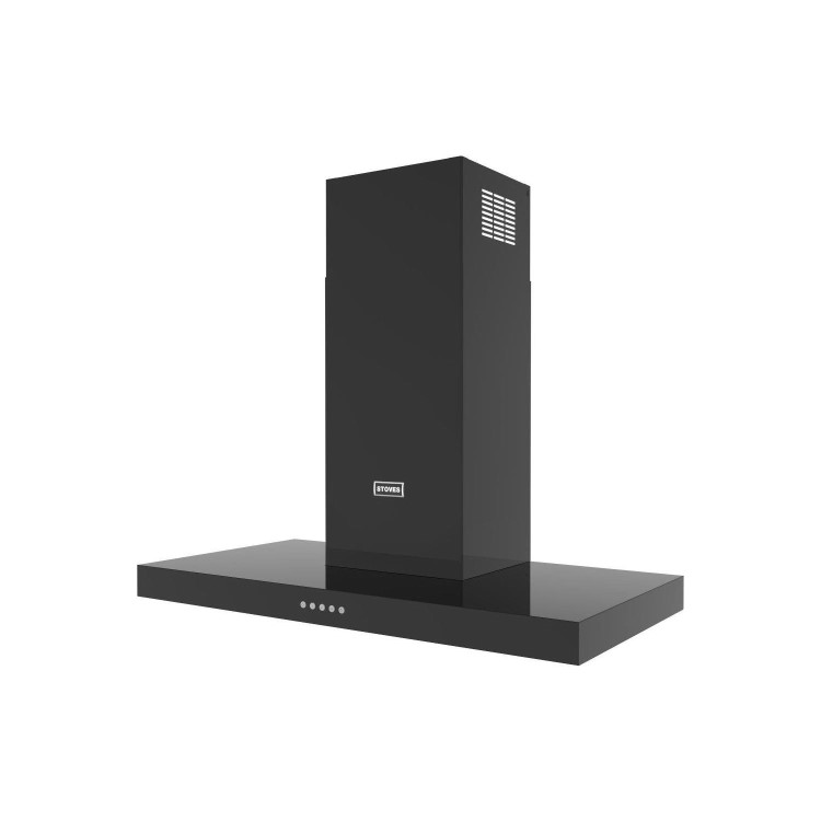Stoves Sterling 90T 90cm Chimney Cooker Hood - Black