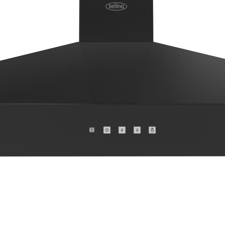 Belling 100cm FarmHouse Pyramid Chimney Cooker Hood - Black