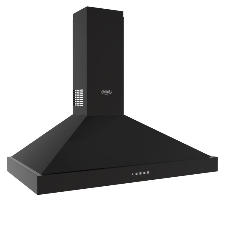 Belling 100cm FarmHouse Pyramid Chimney Cooker Hood - Black