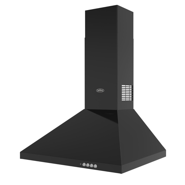 Belling 60cm Pyramid Chimney Cooker Hood - Black
