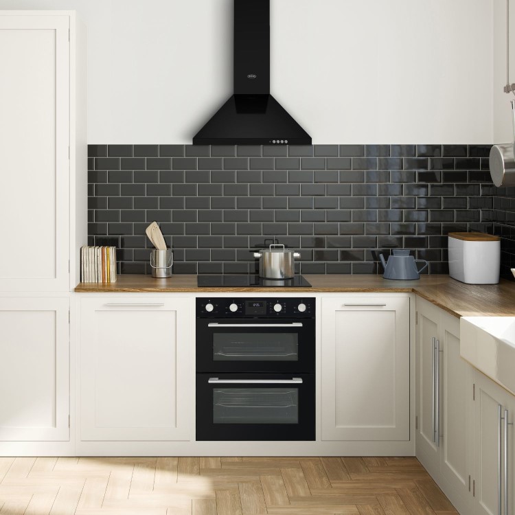Belling 60cm Pyramid Chimney Cooker Hood - Black